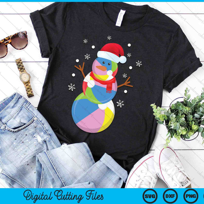 Christmas Beach Ball Snowman SVG PNG Digital Printable Files Christmas Beach Ball Snowman SVG PNG Digital Printable Files
