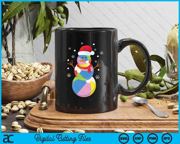 Christmas Beach Ball Snowman SVG PNG Digital Printable Files Christmas Beach Ball Snowman SVG PNG Digital Printable Files