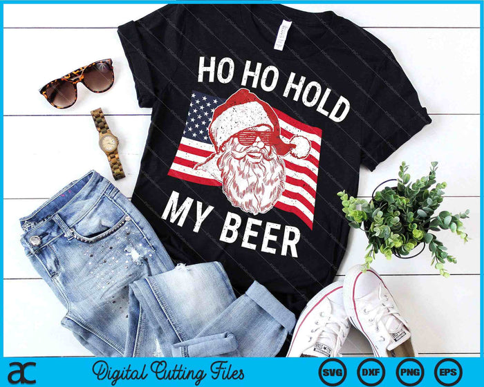 Kerstmis in juli Santa Ho Ho Houd mijn bier SVG PNG digitale snijbestanden vast Kerstmis in juli Santa Ho Ho Houd mijn bier SVG PNG digitale snijbestanden vast