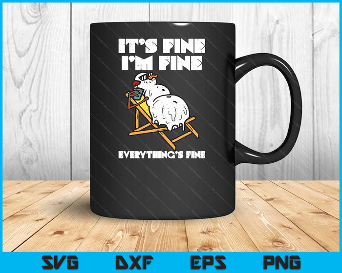 Christmas In July Snowman Melting Fine Funny SVG PNG Digital Printable Files Christmas In July Snowman Melting Fine Funny SVG PNG Digital Printable Files