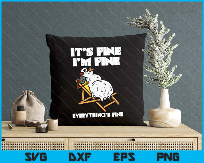 Christmas In July Snowman Melting Fine Funny SVG PNG Digital Printable Files Christmas In July Snowman Melting Fine Funny SVG PNG Digital Printable Files