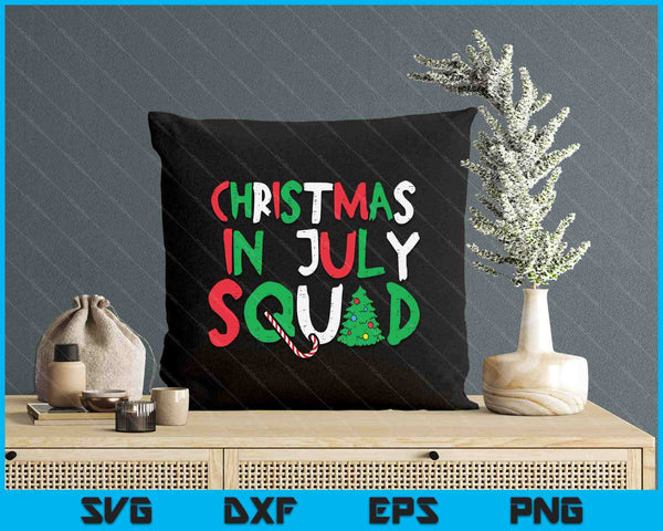 Christmas In July Squad Funny Summer Xmas SVG PNG Digital Printable Files