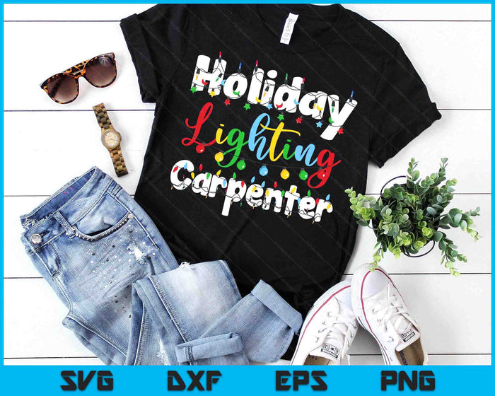 Christmas Light Mens Holiday Lighting Carpenter Illumination SVG PNG Digital Printable Files Christmas Light Mens Holiday Lighting Carpenter Illumination SVG PNG Digital Printable Files