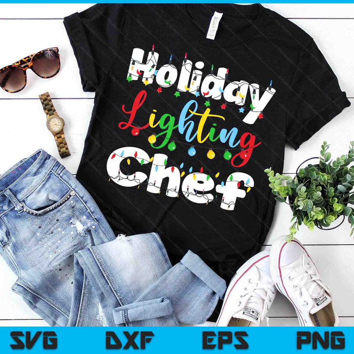 Christmas Light Mens Holiday Lighting Chef Illumination SVG PNG Digital Printable Files Christmas Light Mens Holiday Lighting Chef Illumination SVG PNG Digital Printable Files
