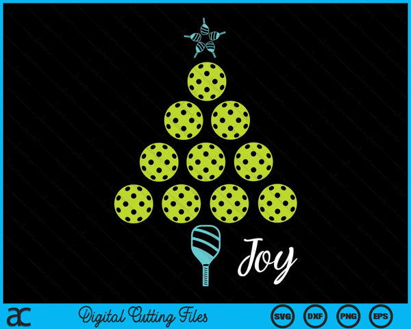 Christmas Pickleball Design Christmas Tree SVG PNG Digital Cutting Files
