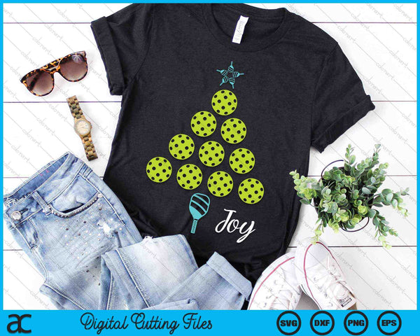 Christmas Pickleball Design Christmas Tree SVG PNG Digital Cutting Files