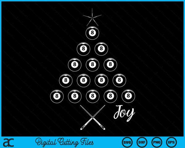 Christmas Poolball Design Christmas Tree SVG PNG Digital Cutting Files