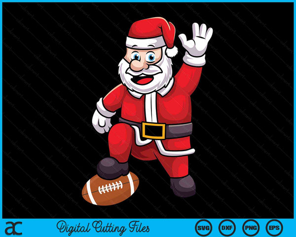 Christmas Santa Claus American Football SVG PNG Digital Cutting Files