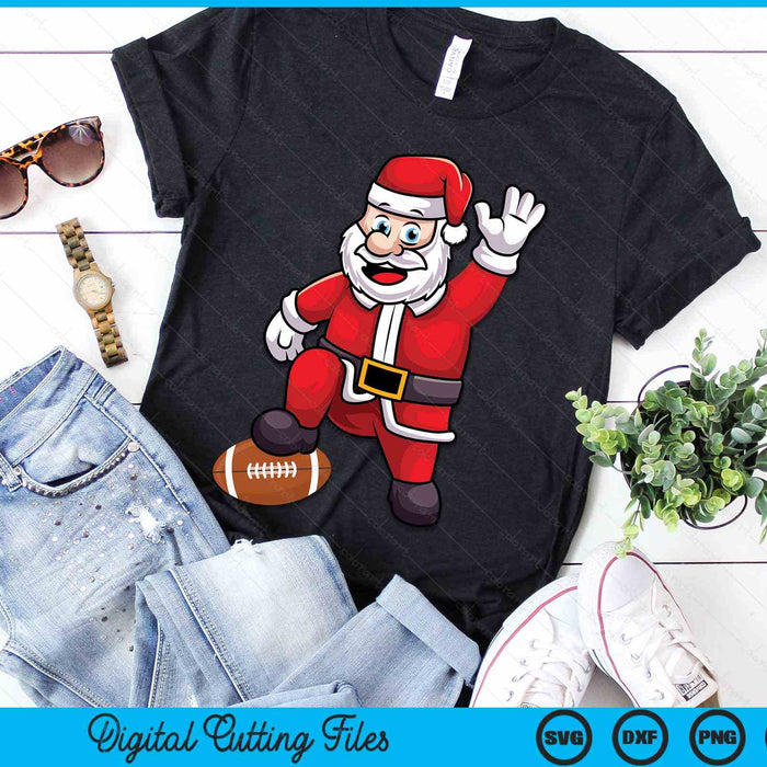 Christmas Santa Claus American Football SVG PNG Digital Cutting Files Christmas Santa Claus American Football SVG PNG Digital Cutting Files