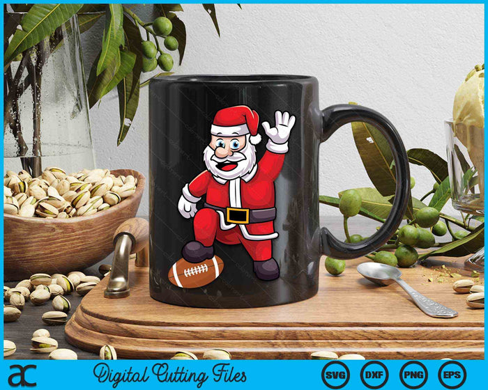 Christmas Santa Claus American Football SVG PNG Digital Cutting Files Christmas Santa Claus American Football SVG PNG Digital Cutting Files