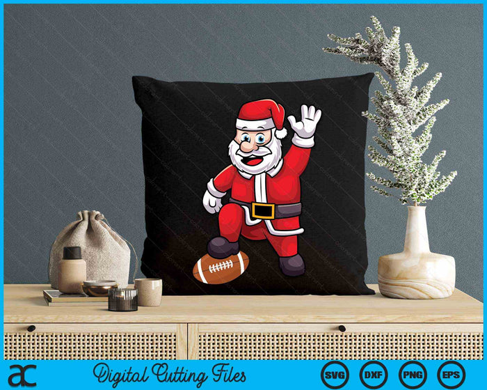 Christmas Santa Claus American Football SVG PNG Digital Cutting Files Christmas Santa Claus American Football SVG PNG Digital Cutting Files