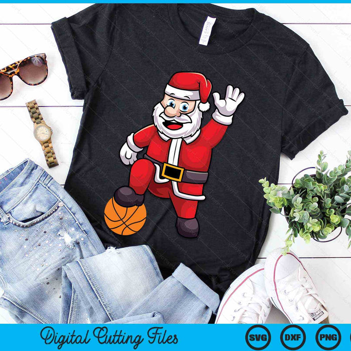 Christmas Santa Claus Basketball SVG PNG Digital Cutting Files Christmas Santa Claus Basketball SVG PNG Digital Cutting Files