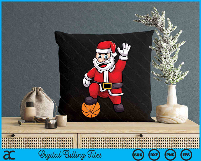 Christmas Santa Claus Basketball SVG PNG Digital Cutting Files Christmas Santa Claus Basketball SVG PNG Digital Cutting Files