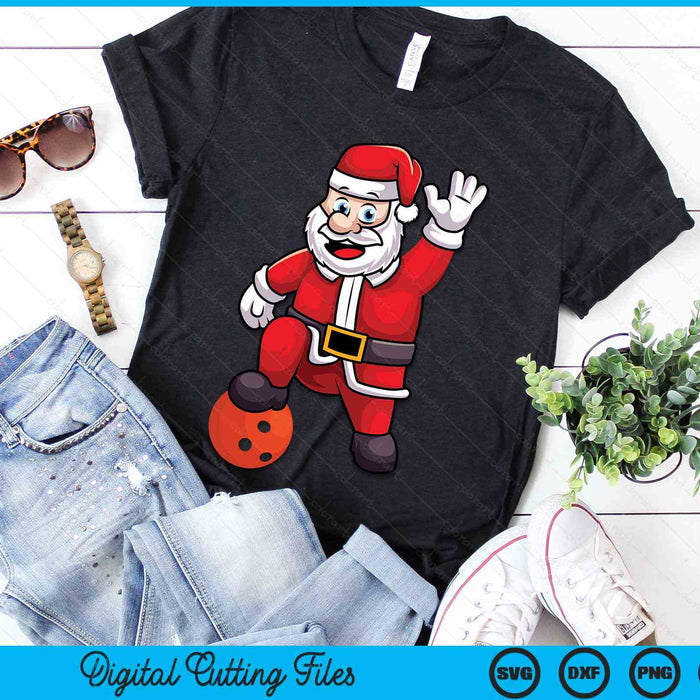 Christmas Santa Claus Bowling SVG PNG Digital Cutting Files Christmas Santa Claus Bowling SVG PNG Digital Cutting Files