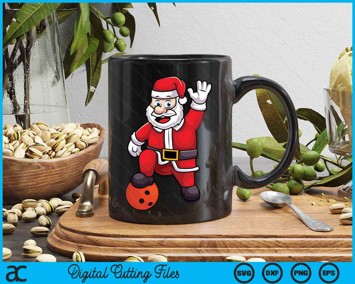 Christmas Santa Claus Bowling SVG PNG Digital Cutting Files Christmas Santa Claus Bowling SVG PNG Digital Cutting Files