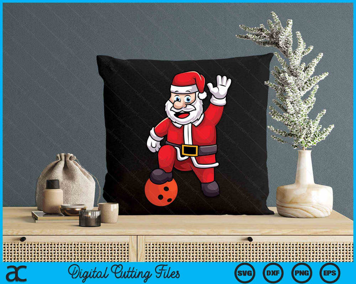 Christmas Santa Claus Bowling SVG PNG Digital Cutting Files Christmas Santa Claus Bowling SVG PNG Digital Cutting Files