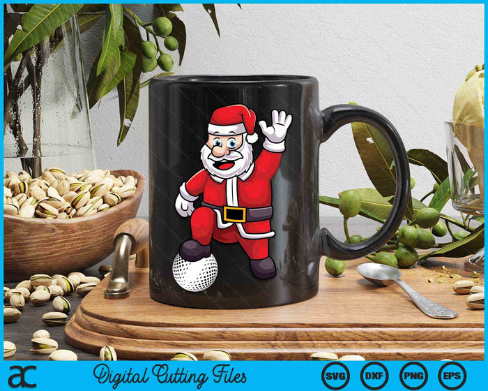 Christmas Santa Claus Hockey SVG PNG Digital Cutting Files Christmas Santa Claus Hockey SVG PNG Digital Cutting Files