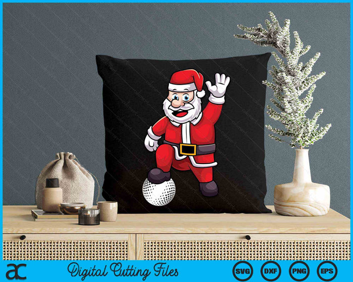 Christmas Santa Claus Hockey SVG PNG Digital Cutting Files Christmas Santa Claus Hockey SVG PNG Digital Cutting Files