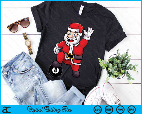 Christmas Santa Claus Poolball SVG PNG Digital Cutting Files