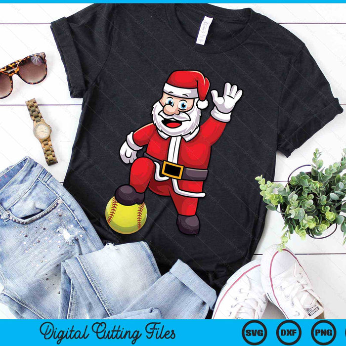 Christmas Santa Claus Softball SVG PNG Digital Cutting Files Christmas Santa Claus Softball SVG PNG Digital Cutting Files