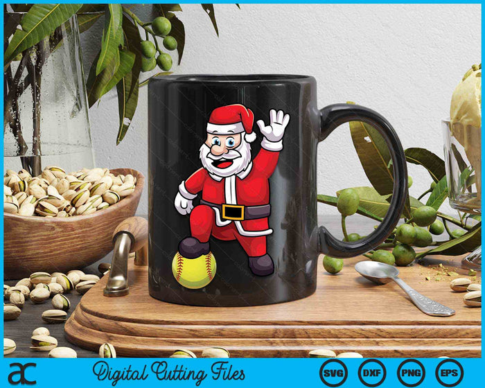 Christmas Santa Claus Softball SVG PNG Digital Cutting Files Christmas Santa Claus Softball SVG PNG Digital Cutting Files