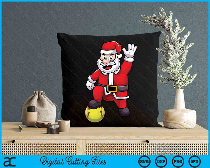 Christmas Santa Claus Softball SVG PNG Digital Cutting Files Christmas Santa Claus Softball SVG PNG Digital Cutting Files