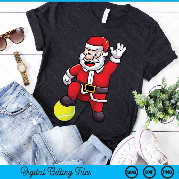 Christmas Santa Claus Tennis SVG PNG Digital Cutting Files Christmas Santa Claus Tennis SVG PNG Digital Cutting Files