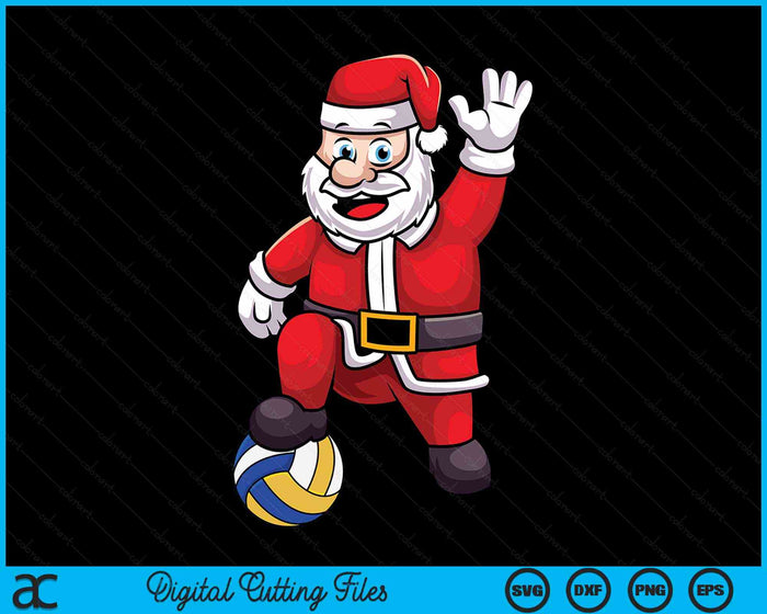 Christmas Santa Claus Volleyball SVG PNG Digital Cutting Files Christmas Santa Claus Volleyball SVG PNG Digital Cutting Files