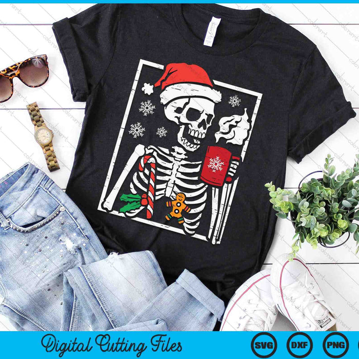 Christmas Skeleton Hot Chocolate Xmas SVG PNG Digital Printable Files Christmas Skeleton Hot Chocolate Xmas SVG PNG Digital Printable Files