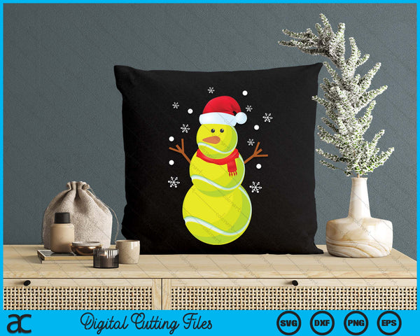 Christmas Tennis Snowman SVG PNG Digital Printable Files