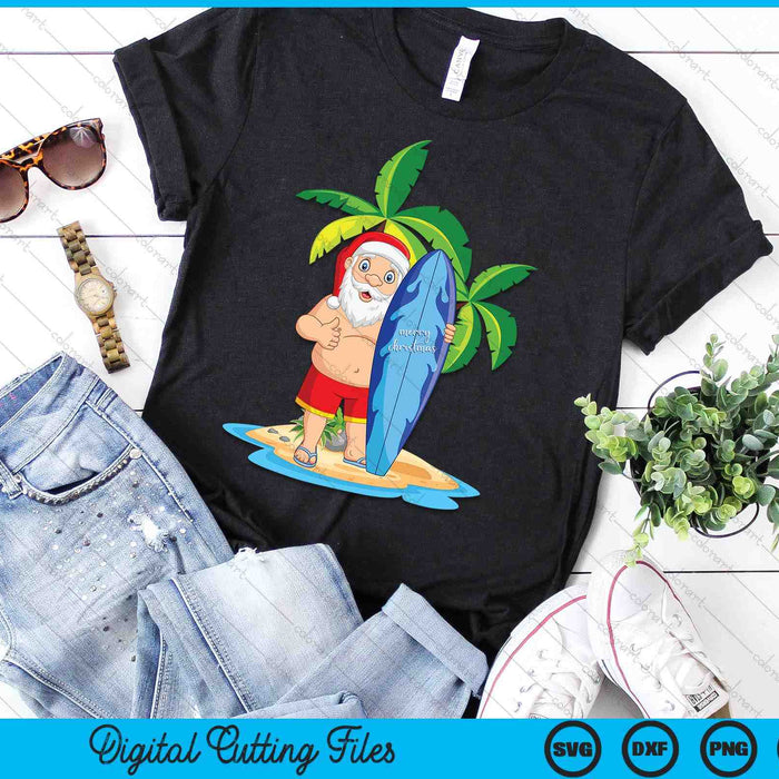 Christmas in July Santa Hawaiian Surfing Gifts SVG PNG Digital Cutting Files Christmas in July Santa Hawaiian Surfing Gifts SVG PNG Digital Cutting Files