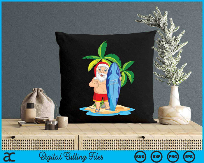 Christmas in July Santa Hawaiian Surfing Gifts SVG PNG Digital Cutting Files Christmas in July Santa Hawaiian Surfing Gifts SVG PNG Digital Cutting Files