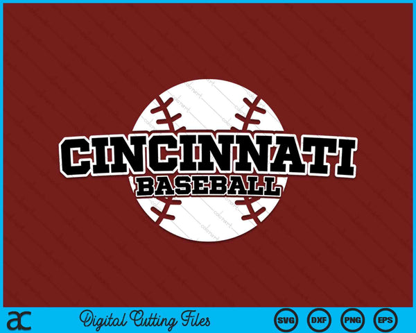 Cincinnati Baseball Block Font SVG PNG Digital Cutting Files