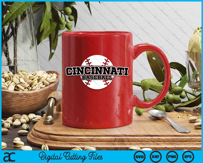 Cincinnati honkbal blok lettertype SVG PNG digitale snijbestanden Cincinnati honkbal blok lettertype SVG PNG digitale snijbestanden