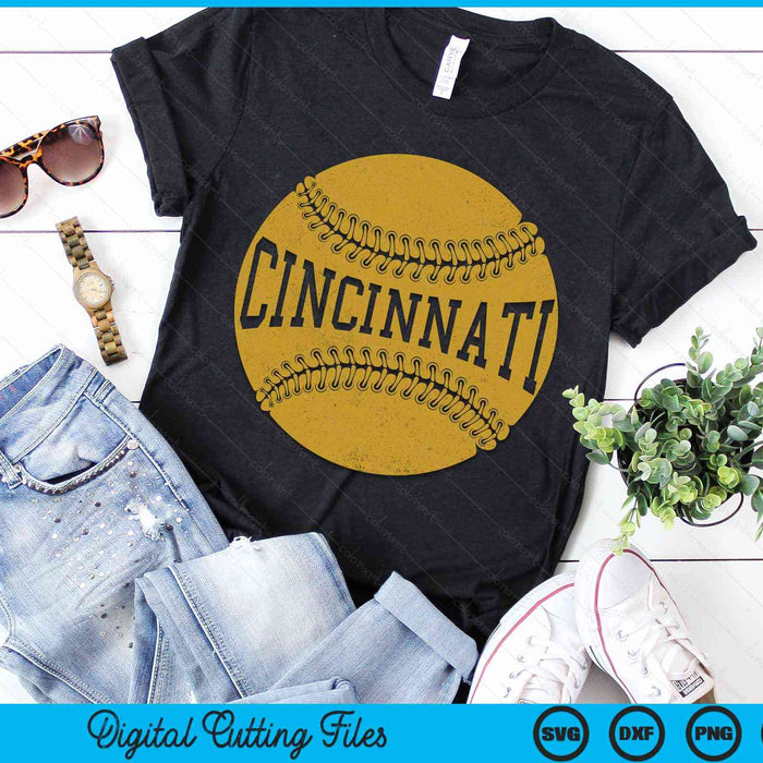Cincinnati Baseball Fan SVG PNG Cutting Printable Files
