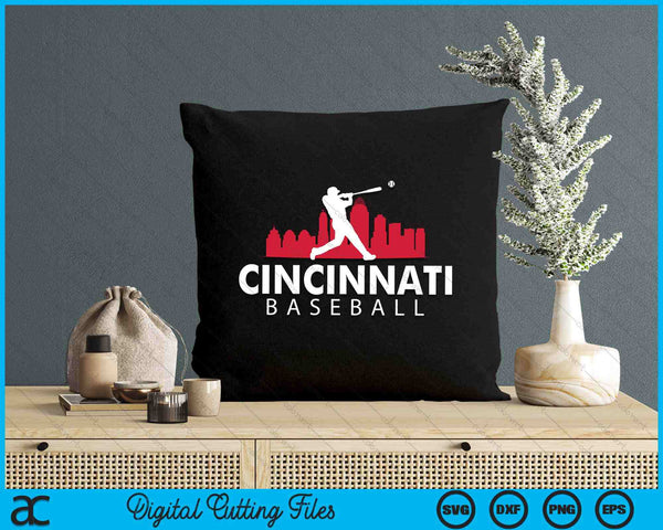Cincinnati Baseball Vintage Minimalist Retro Baseball Lover SVG PNG Digital Printable Files