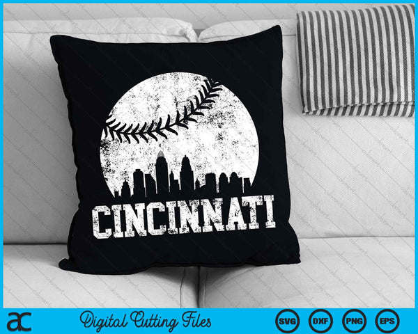 Cincinnati Baseball Distressed Gameday SVG PNG Digital Cutting Files