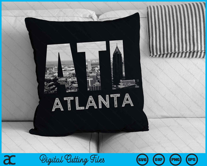 Stad Atlanta Georgia Skyline Cityscape Downtown ATL SVG PNG digitale snijbestanden Stad Atlanta Georgia Skyline Cityscape Downtown ATL SVG PNG digitale snijbestanden