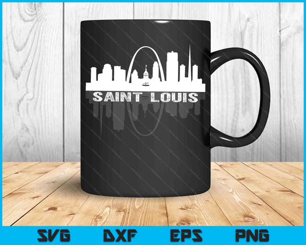 City of St Louis Missouri Skyline Art Gateway Arch SVG PNG Digital Cutting Files