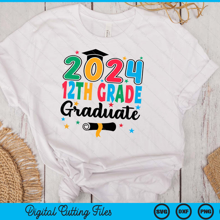 Class 2024 12th Grade Graduate Preschool Graduation SVG PNG Digital Cutting Files Class 2024 12th Grade Graduate Preschool Graduation SVG PNG Digital Cutting Files
