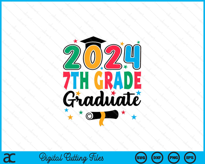 Class 2024 7th Grade Graduate Preschool Graduation SVG PNG Digital Cutting Files Class 2024 7th Grade Graduate Preschool Graduation SVG PNG Digital Cutting Files