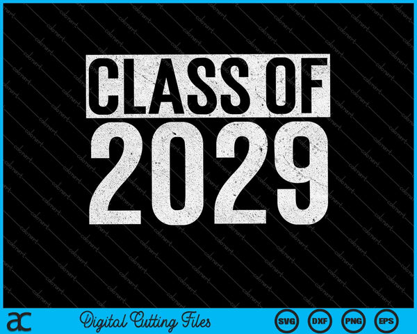 Klasse van 2029 T-shirt Senior 2029 afstuderen SVG PNG snijden afdrukbare bestanden
