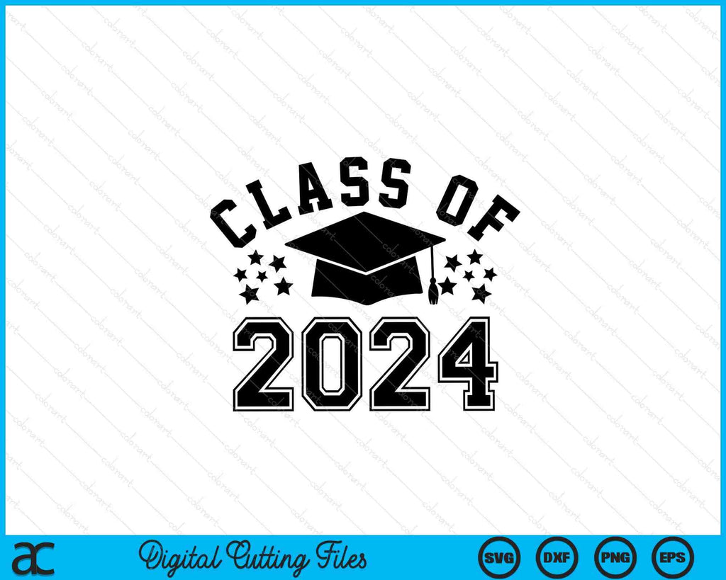 Class Of 2024 SVG with Graduation Hat