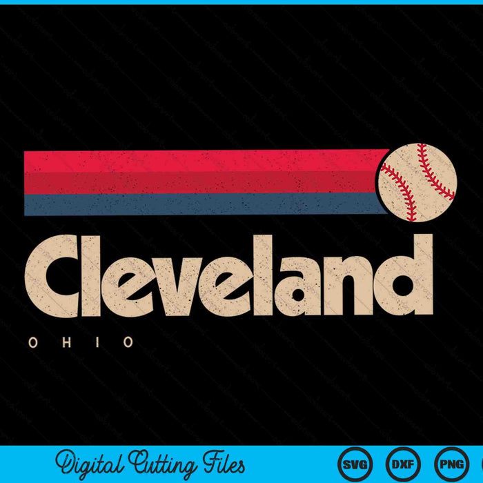 Cleveland Béisbol Softbol Ciudad Ohio Retro Cleveland SVG PNG Archivos de corte digital Cleveland Béisbol Softbol Ciudad Ohio Retro Cleveland SVG PNG Archivos de corte digital