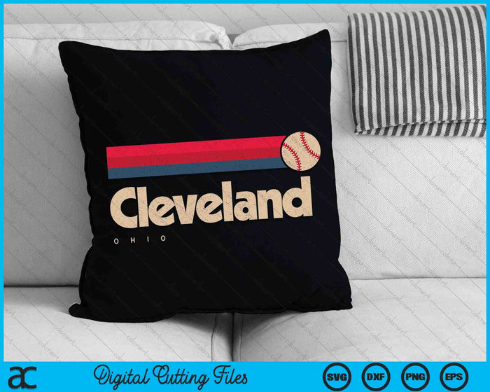 Cleveland Béisbol Softbol Ciudad Ohio Retro Cleveland SVG PNG Archivos de corte digital Cleveland Béisbol Softbol Ciudad Ohio Retro Cleveland SVG PNG Archivos de corte digital
