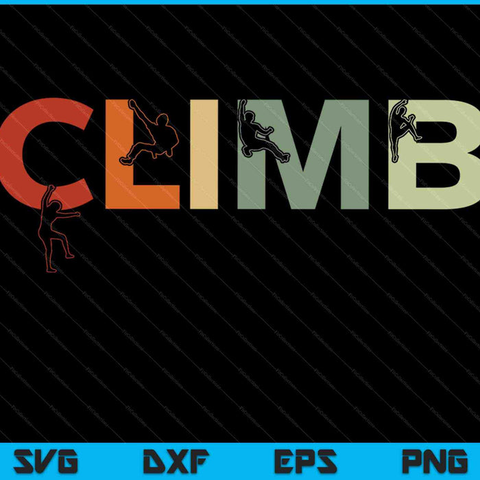 Climbing Bouldering Rock Climber Climbing SVG PNG Cutting Printable Files