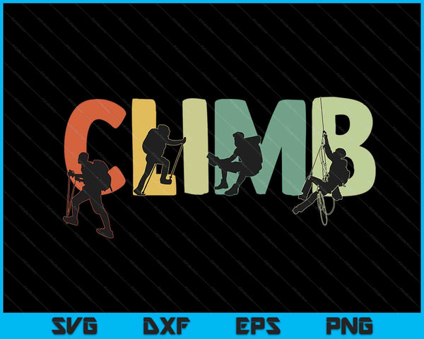 Climbing Bouldering Rock Climber Climbing SVG PNG Digital Cutting Files