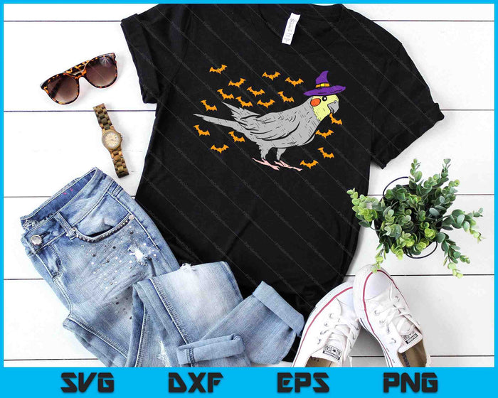 Cockatiel Bird Witch Hat Halloween Animal Lover Gift SVG PNG Digital Cutting Files Cockatiel Bird Witch Hat Halloween Animal Lover Gift SVG PNG Digital Cutting Files