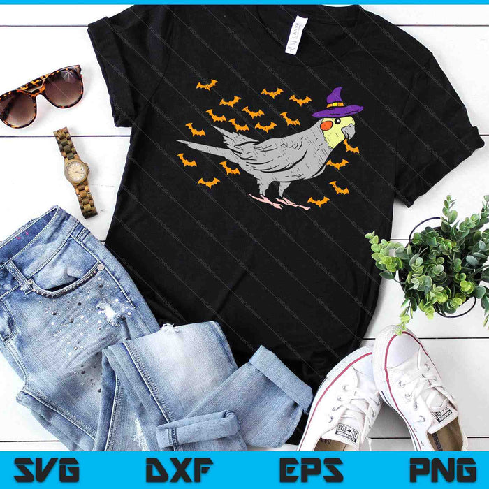 Cockatiel Bird Witch Hat Halloween Animal Lover Gift SVG PNG Digital Cutting Files Cockatiel Bird Witch Hat Halloween Animal Lover Gift SVG PNG Digital Cutting Files