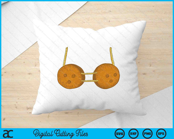 Coconut Shell Bra Hawaii Costume Carnival SVG PNG Digital Printable Files